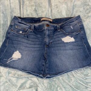Joe's Jeans Blue Distressed Jean Shorts